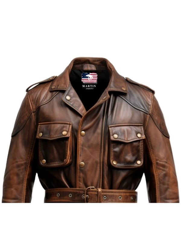 Men's Military Vintage Leather Jacket