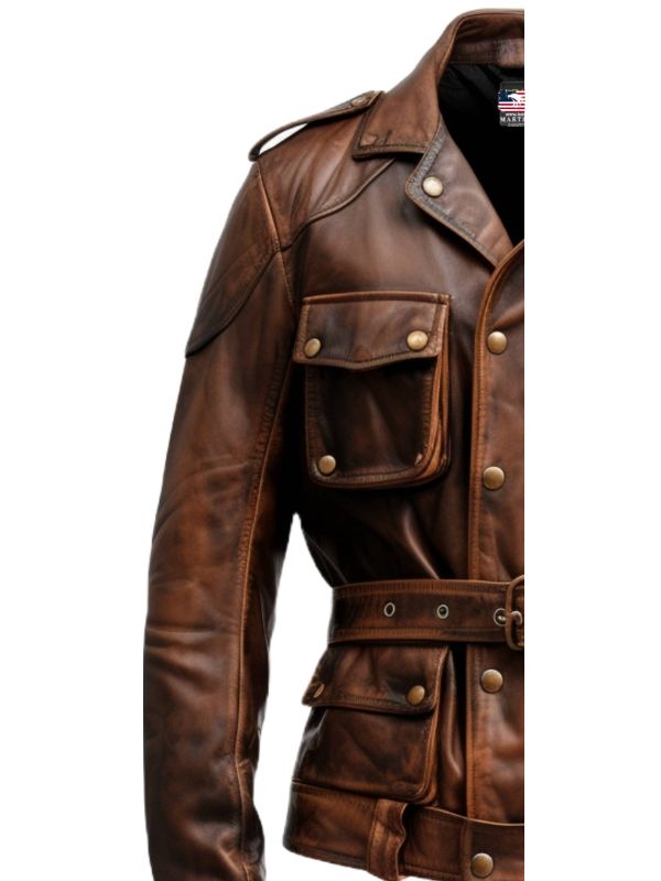 Men's Military Vintage Leather Jacket