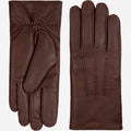Benjamin (brown) – Thick goatskin leather gloves with warm lambswool lining & touchscreen feature
