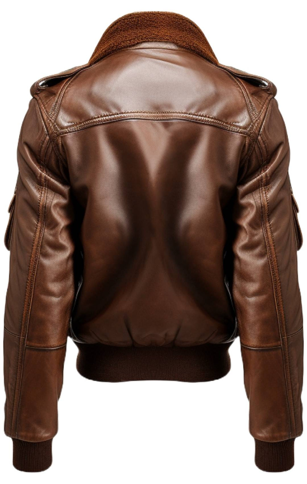 Men's Brown Distressed Aviator Leather Jacket
