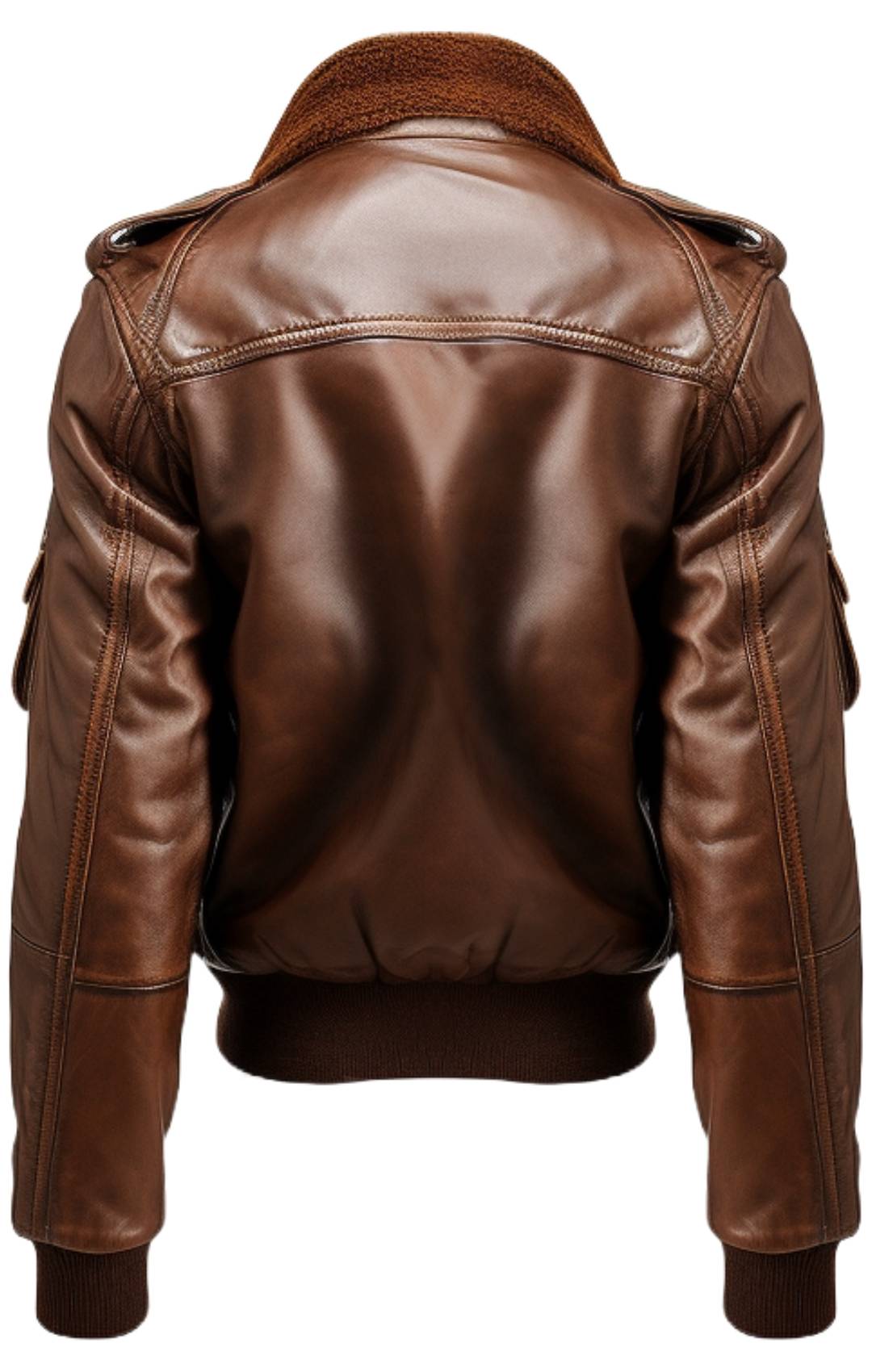 Men's Brown Distressed Aviator Leather Jacket