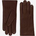 Evelyn (brown) - Goatskin leather gloves with soft lambswool lining and touchscreen feature