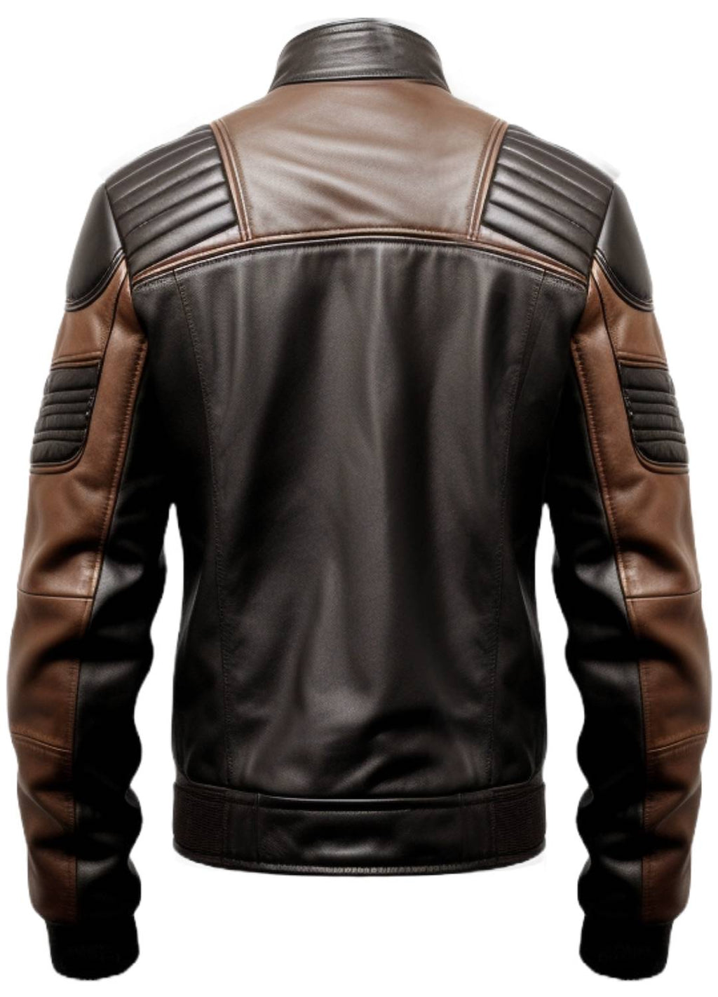 Men's Black Leather Bomber Jacket