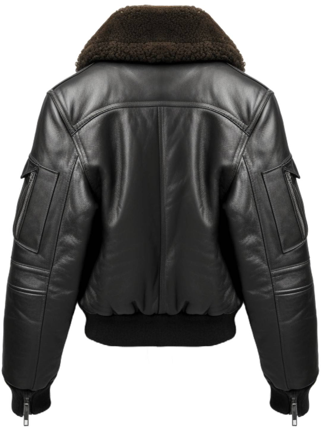 Men's Black G1 Flight Leather Bomber Jacket