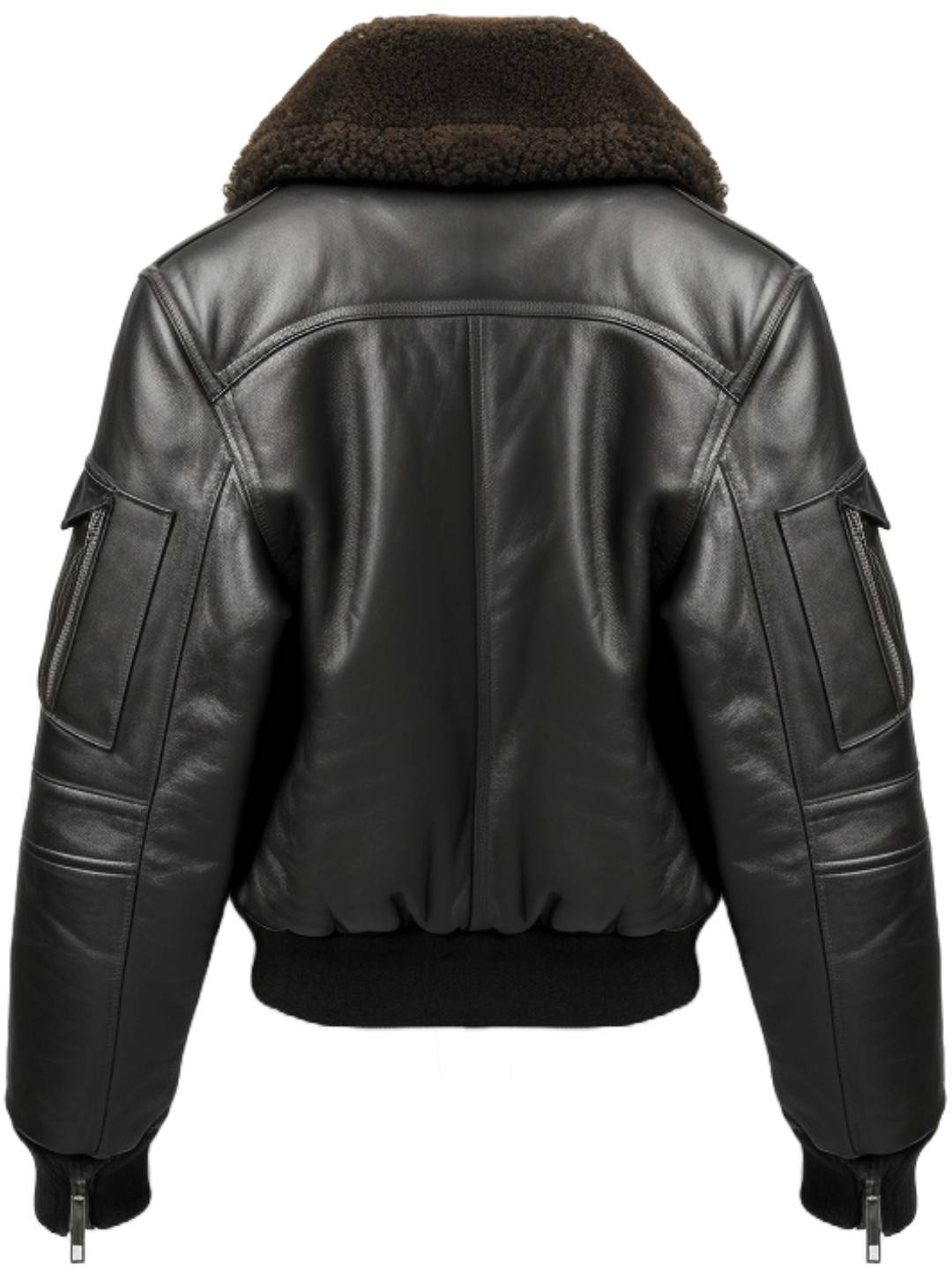 Men's Black G1 Flight Leather Bomber Jacket