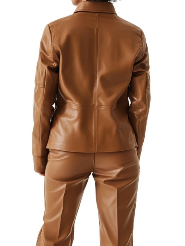 Willow Leather Brown Jacket - Women Leather Jacket Brown