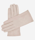 Sofia (sand) - Italian lambskin leather gloves with silk lining