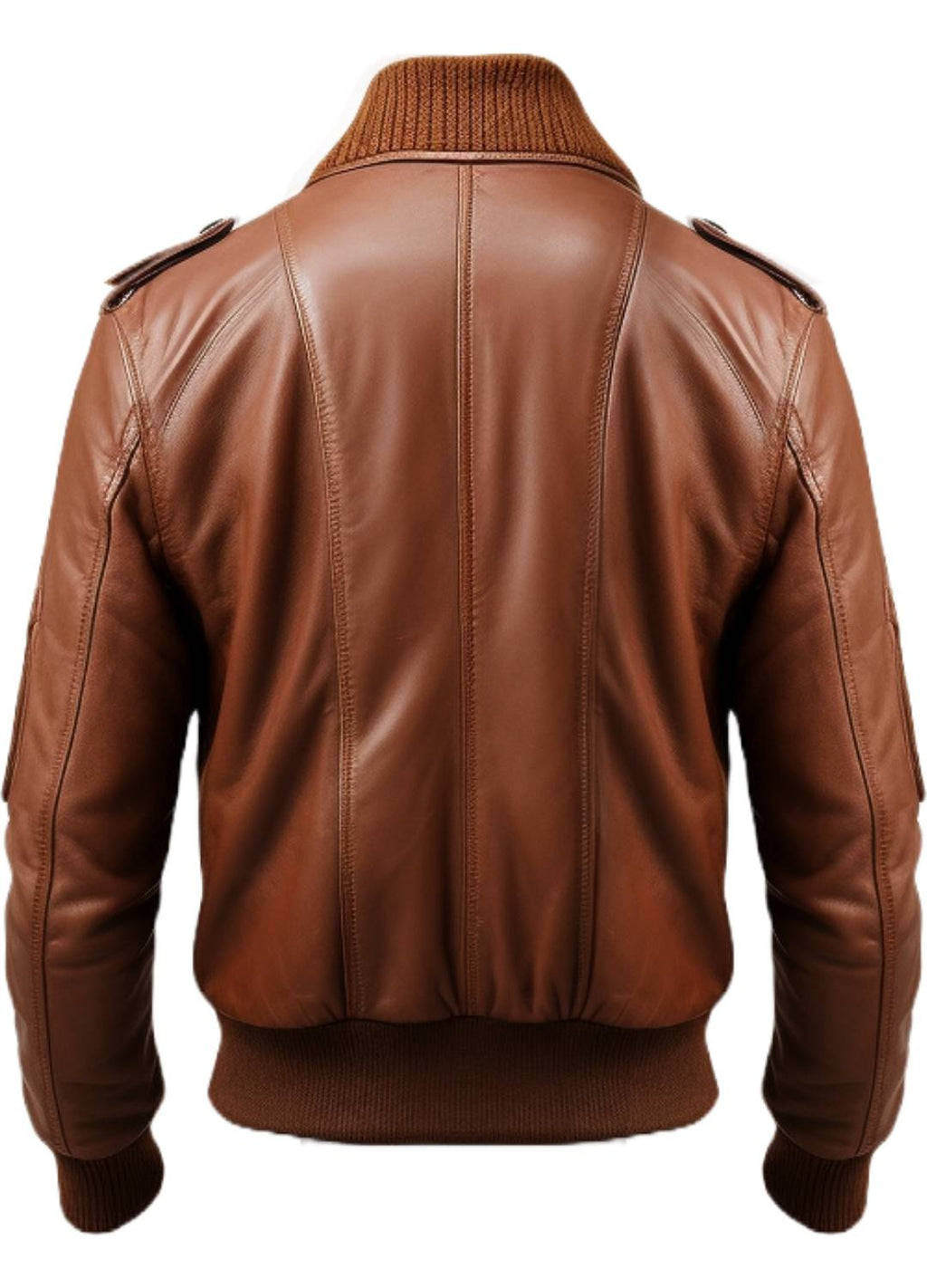 Men's Brown Aviator Leather Bomber Jacket